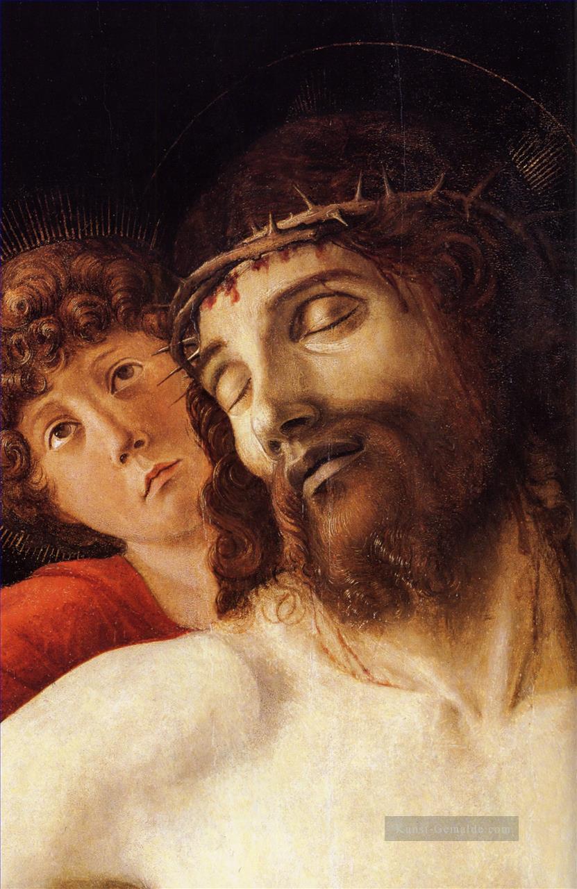 der tote Christus  von zwei Engeln DT1 Renaissance Giovanni Bellini unterstützt Ölgemälde